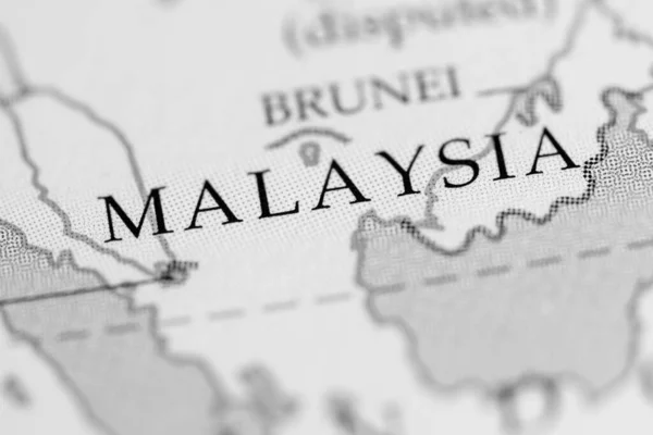 Малайзия Географической Карте — стоковое фото