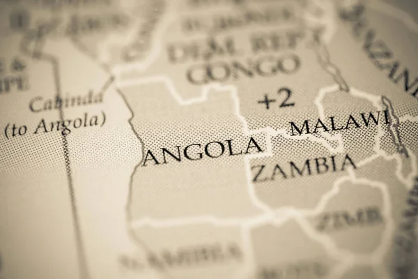 Angola Vista Del Mapa Cerca — Foto de Stock