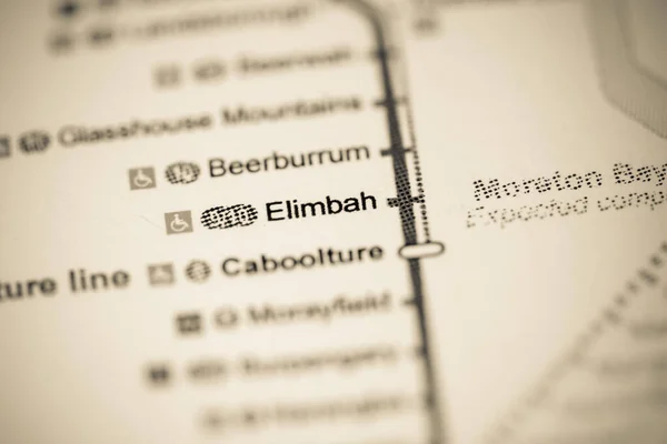 エリンバ駅 ブリスベン地下鉄地図 — ストック写真