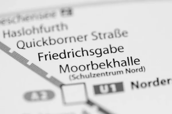 Stanice Friedrichsgabe Mapa Metra Hamburk — Stock fotografie