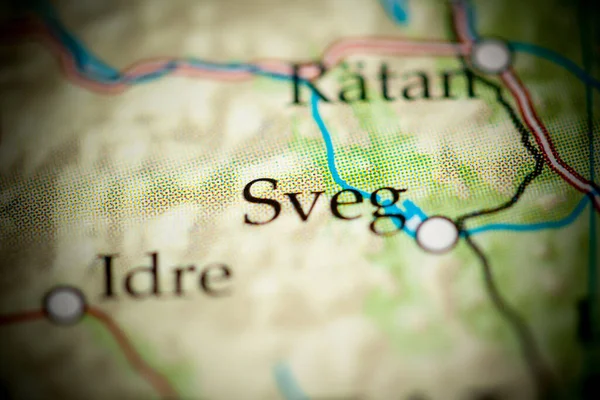 Sveg Svezia Sulla Mappa Vicino — Foto Stock