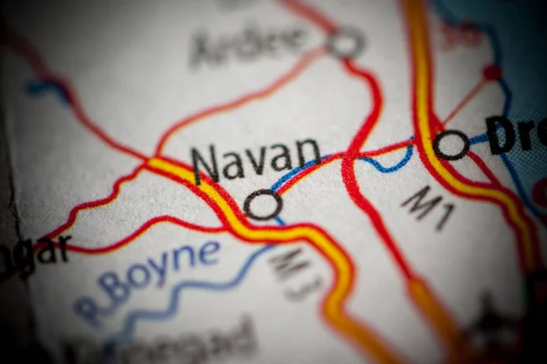 Navan. Ireland map close up view