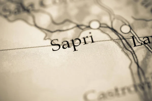 Sapri Italy Map Close View — Stock Photo, Image