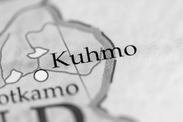Kuhmo Finland Map Close View — Stock Photo, Image