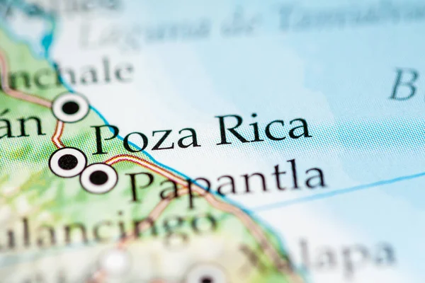 Poza Rica Mexiko Mapě — Stock fotografie