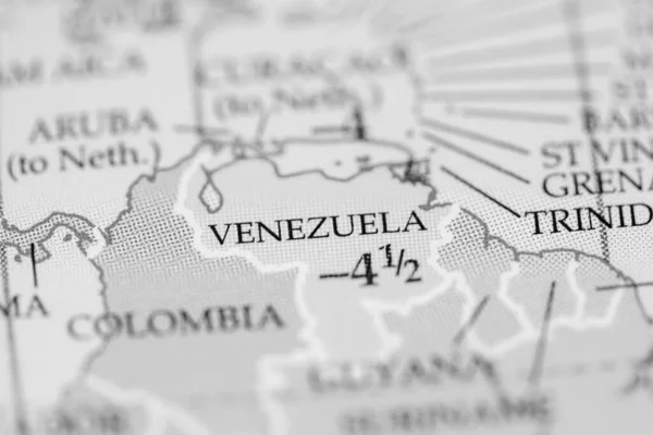 Venezuela Interaktív Térképen — Stock Fotó