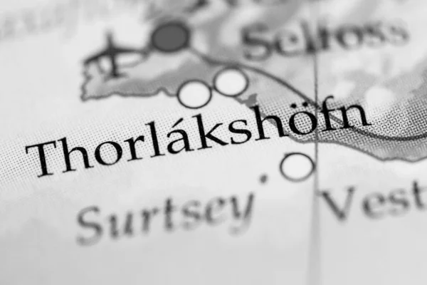 Thorlakshofn Islândia Sobre Mapa — Fotografia de Stock