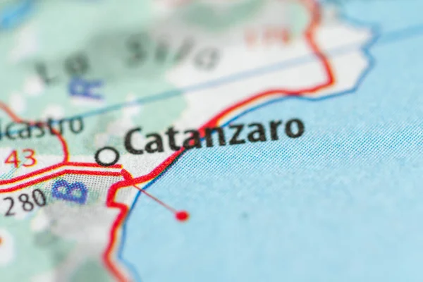 Catanzaro Itálie Mapě Geografie — Stock fotografie