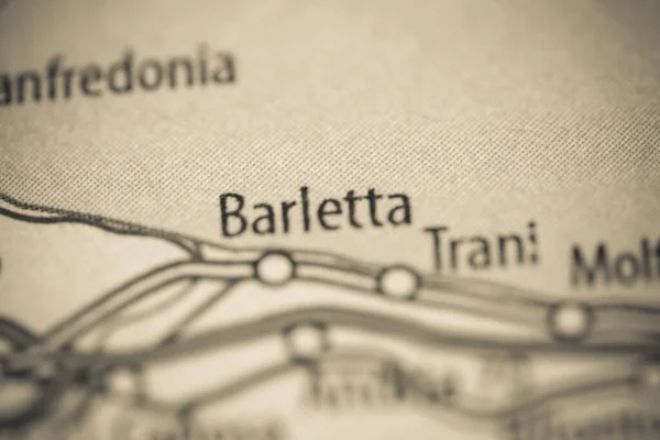 Barletta Italia Mapa Vista Cerca — Foto de Stock