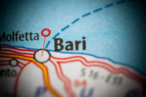 Bari. Italy map close up view