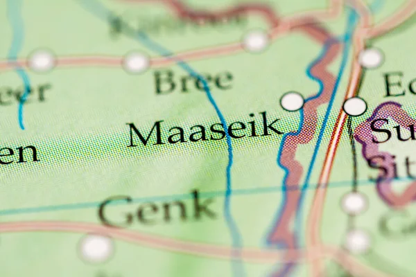 Maaseik. Belgium on the geography map