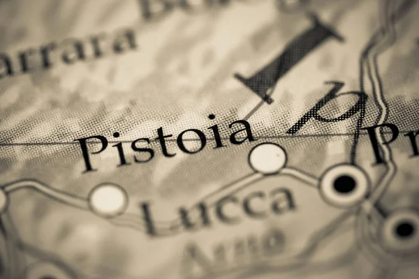 Πιστόια Ιταλία Χάρτης Close View — Φωτογραφία Αρχείου