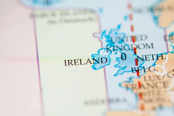 地理地図上のアイルランド国 — ストック写真