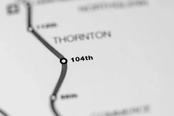 104Th Station Mapa Metro Denver — Fotografia de Stock