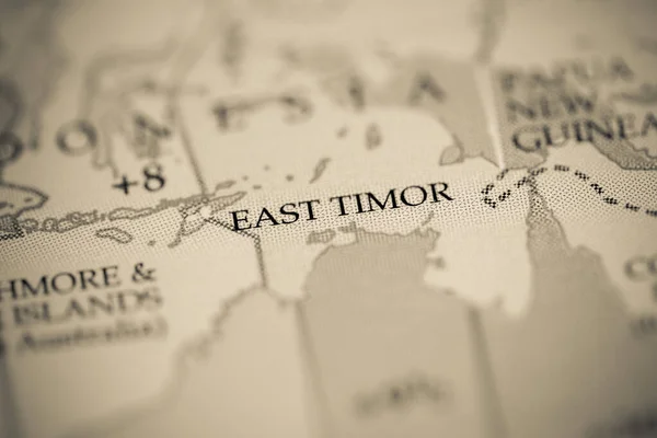 Ανατολικό Τιμόρ Προβολή Χάρτη Close — Φωτογραφία Αρχείου