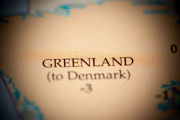 Země Grónska Mapě Geografie — Stock fotografie
