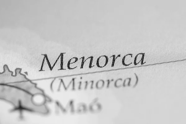 Menorca. Spain map close up view