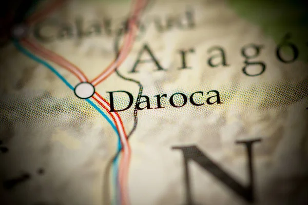 Daroca. Spain map close up view