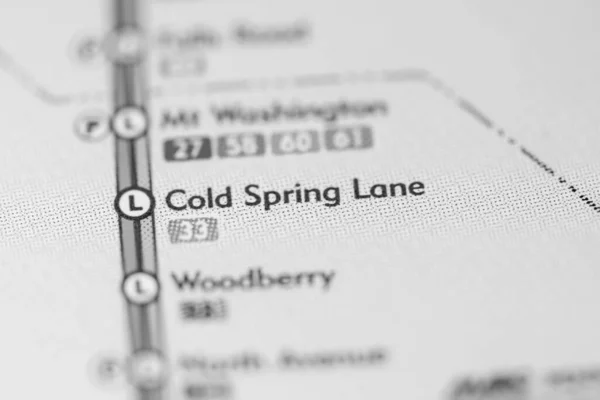 Cold Spring Lane Station. Baltimore Metro map.