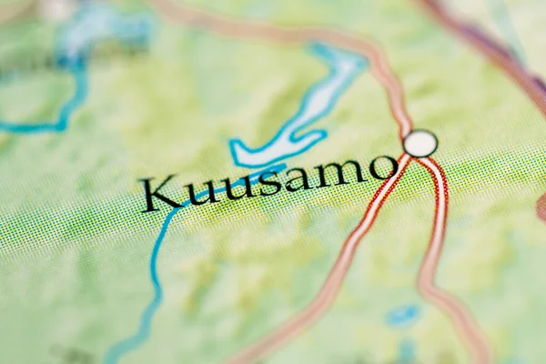 Kuusamo. Finland map close up view