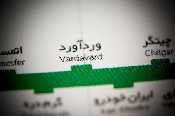 Garmdarreh Station Tehran Metro Map — Stock Photo