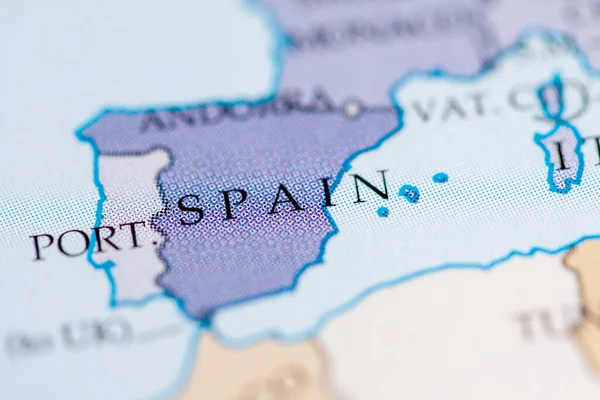 Spain map view close up