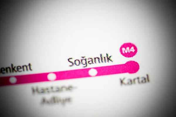 Station Soganlik Carte Métro Istanbul — Photo
