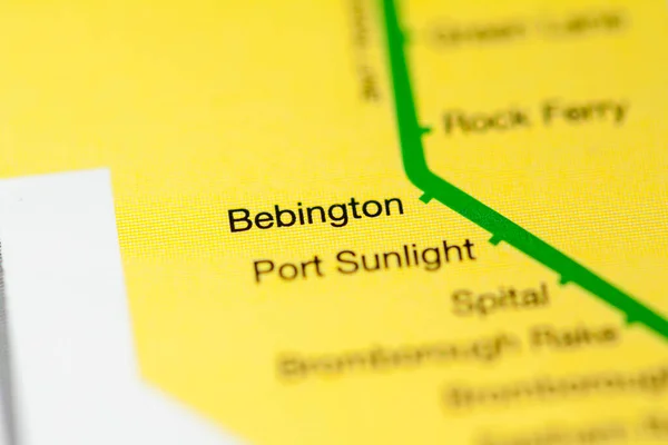 Estação Bebington Mapa Metro Liverpool — Fotografia de Stock