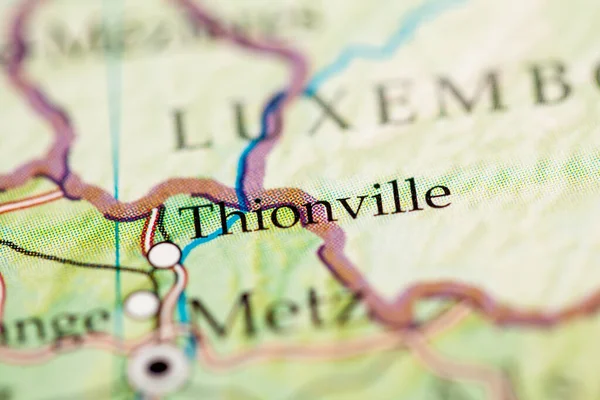 Thionville. France map close up view