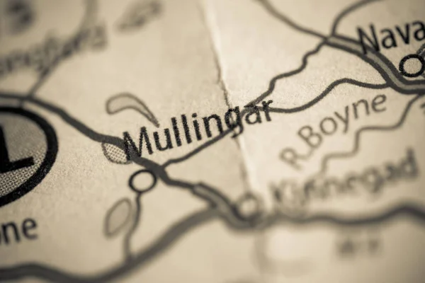 Mullingar. Ireland map close up view