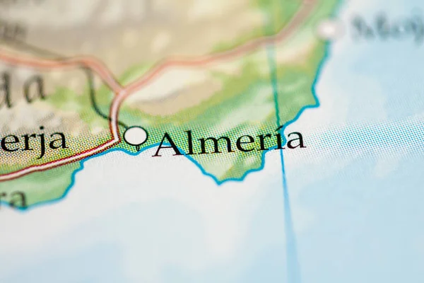 Almeria. Spain map close up view