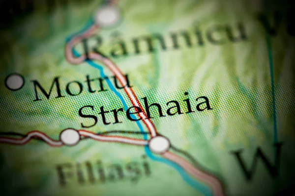 Strehaia Romania Una Carta Geografica — Foto Stock