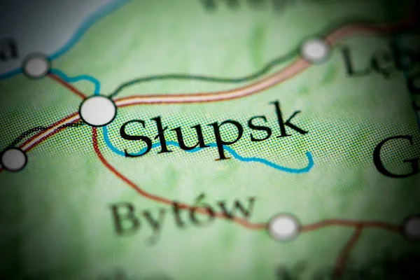 Σλούπσκ Πολωνία Χάρτη Γεωγραφίας — Φωτογραφία Αρχείου