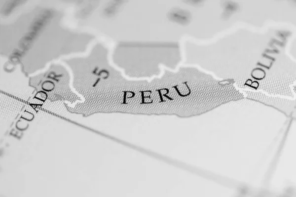 Peru Mapě Geografie — Stock fotografie