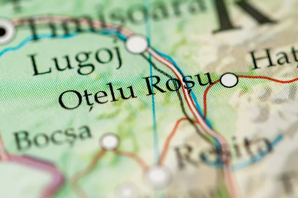 Otelu Rosu Romania Map Close — Stock Photo, Image