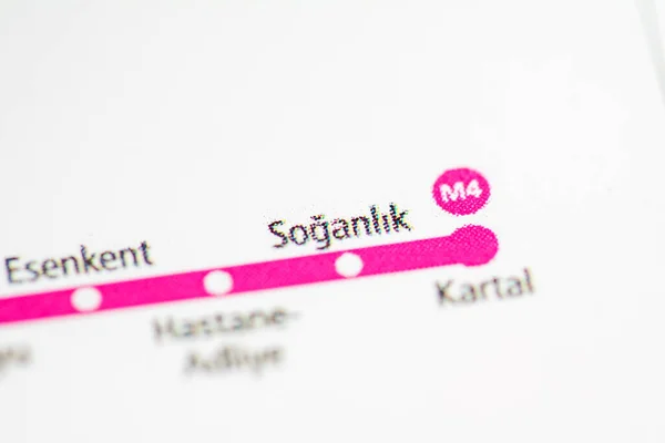 Estación Soganlik Mapa Del Metro Estambul — Foto de Stock