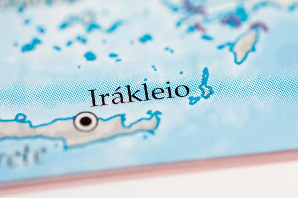 Irakleio Grecia Mapa Geográfico — Foto de Stock