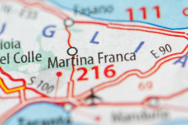 Martina Franca Italy Map Martina Franca. Italy On A Geography Map - Stock Image - Everypixel