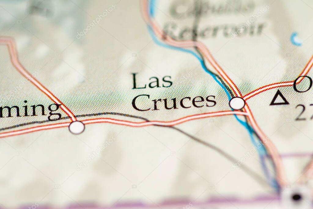 Las Cruces, USA on the geographical map