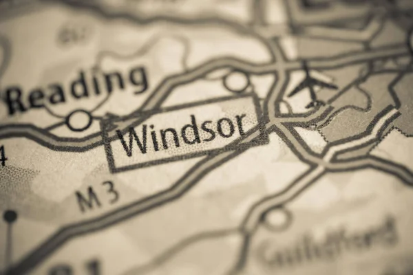 Windsor, England, UK on a map