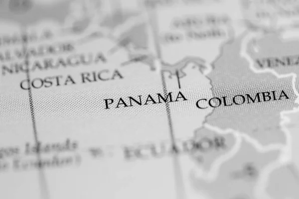 Panama Kartenansicht Aus Nächster Nähe — Stockfoto