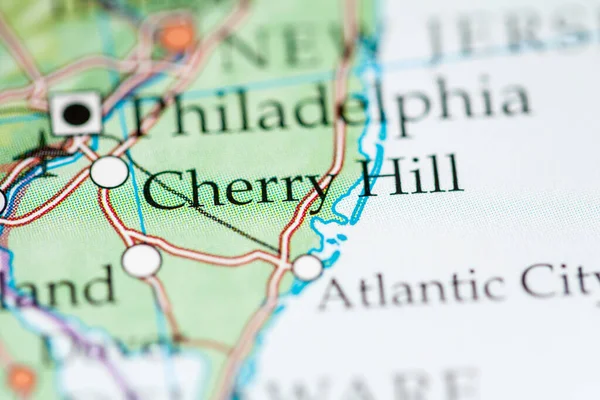 Cherry Hill Usa Auf Der Geografischen Karte — Stockfoto