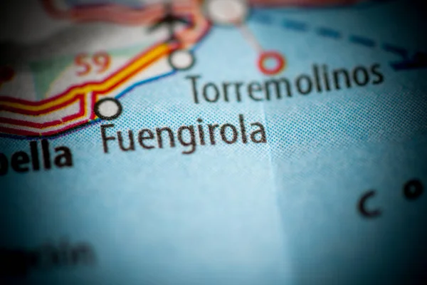 Fuengirola. Spain on a map