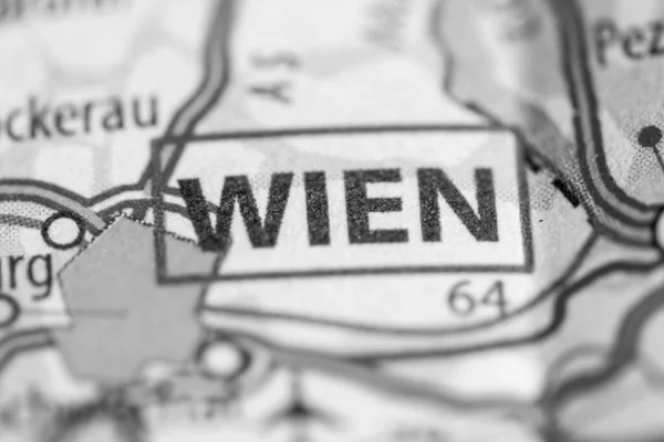 Wien Austria Mapa Geográfico — Foto de Stock