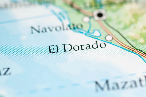 Dorado Meksyk Mapie Geograficznej — Zdjęcie stockowe
