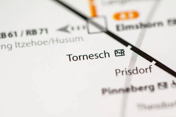 Tornechs Station Hamburg Metro Karta — Stockfoto