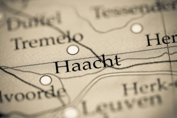 Haacht. Belgium on a geography map