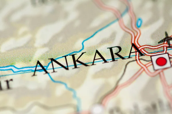 Άγκυρα Τουρκία Γεωγραφικό Χάρτη — Φωτογραφία Αρχείου