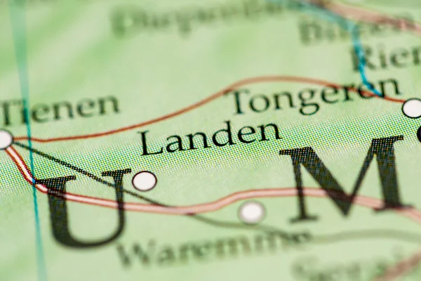 Landen. Belgium on the geography map