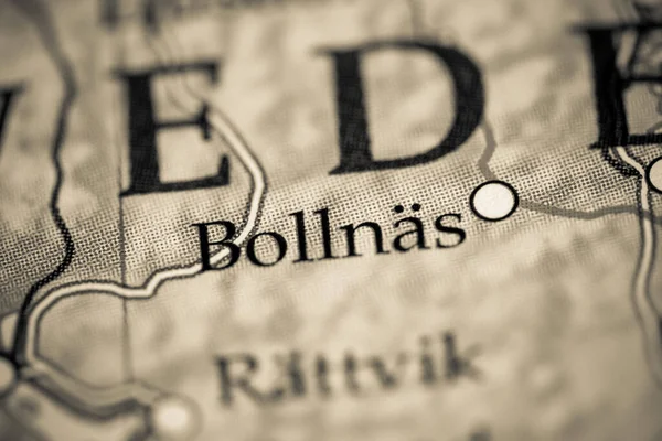 Bollnas Svezia Sulla Mappa — Foto Stock